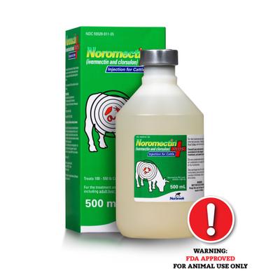 Show full view: Norbrook Noromectin Plus Dewormer for Cattle, 500mL slide 1 of 2