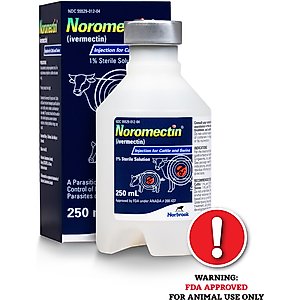 Norbrook Noromectin 1% Dewormer for Cattle & Swine, 250-mL