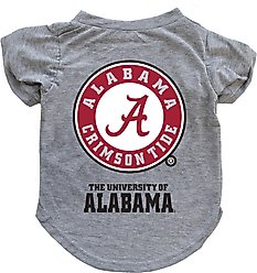 Littlearth NCAA Dog & Cat Tee Shirt, Alabama Crimson Tide, Medium