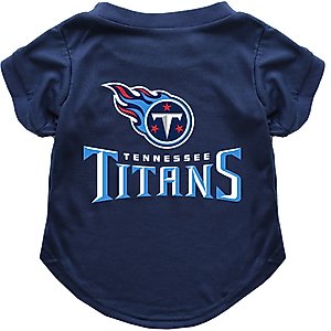 Littlearth NFL Dog & Cat Tee Shirt, Tennessee Titans, Large