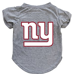 Littlearth NFL Dog & Cat Tee Shirt, New York Giants, Large