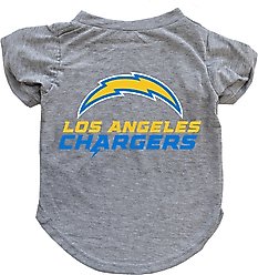 Littlearth NFL Dog & Cat Tee Shirt, Los Angeles Chargers, Large