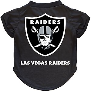 Littlearth NFL Dog & Cat Tee Shirt, Las Vegas Raiders, X-Large