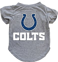Littlearth NFL Dog & Cat Tee Shirt, Indianapolis Colts, Small