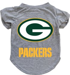 Littlearth NFL Dog & Cat Tee Shirt, Green Bay Packers, Small