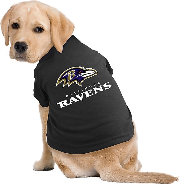 Show full view: Littlearth NFL Dog & Cat Tee Shirt, Baltimore Ravens, X-Large slide 2 of 5