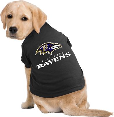 Show full view: Littlearth NFL Dog & Cat Tee Shirt, Baltimore Ravens, X-Small slide 2 of 5