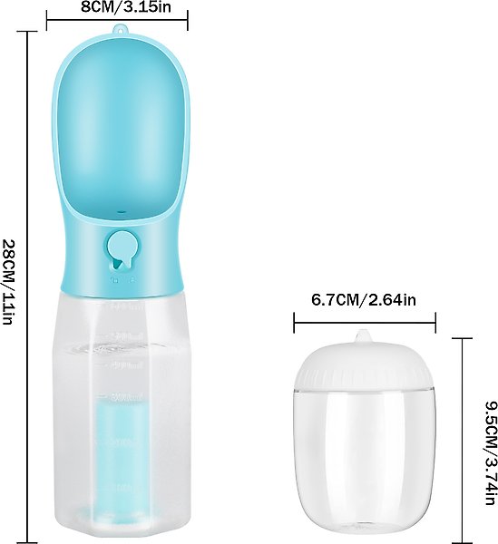 Show full view: Yafylly 3-in-1 Dog Feeding Travel Kit with Filtered Water Bottle, Food Storage & Waste Bag Dispenser slide 7 of 9
