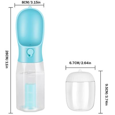 Show full view: Yafylly 3-in-1 Dog Feeding Travel Kit with Filtered Water Bottle, Food Storage & Waste Bag Dispenser slide 7 of 10