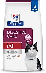 Hill's Prescription Diet i/d Digestive Care with Chicken Dry Cat Food, 4-lb bag