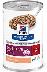 Hill's Prescription Diet i/d Digestive Care with Turkey Wet Dog Food, 13-oz, case of 12