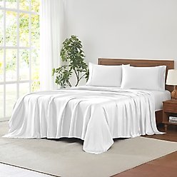MODERN THREADS 400 Thread Count 100% Tencel 4-Piece Sheet Set, White, Full