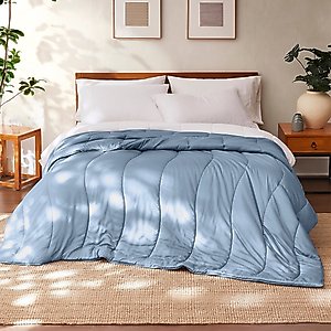 MODERN THREADS TENCEL Lyocell Luxury Ultra Soft Down Alternative Comforter, Blue, King