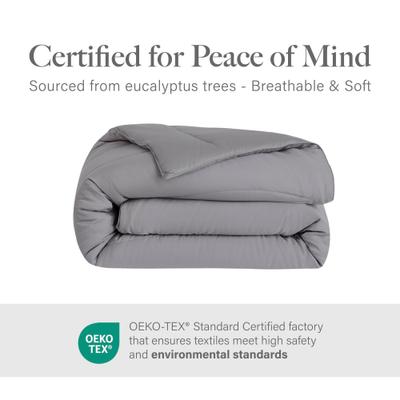 Show full view: MODERN THREADS TENCEL Lyocell Luxury Ultra Soft Down Alternative Comforter, Platinum, Queen slide 5 of 7