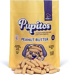 Wholly Pup Pupitos Quinoa & Peanut Butter Puffs Crunchy Dog Treats, 4-oz bag