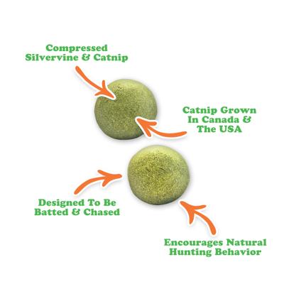 Show full view: Meowijuana Purrple Passion Compressed Catnip Ball Refill, 2 count slide 4 of 9