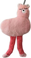 PetRageous Designs Lola Plush Llama Oversized Stuffed Squeak Toy, Pink, 19-in