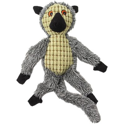 PetRageous Designs PetRageous Designs HangRageous Lemur Squeak Plush Toy, Grey, 17-in