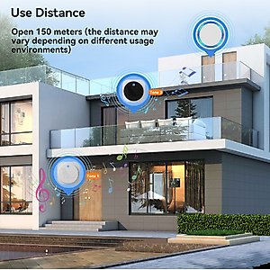 MEGAPAWS Wireless Smart Dog Doorbell, 2 count, White