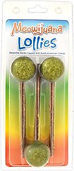 Meowijuana Lollies Silvervine Sticks with Catnip, 3 count