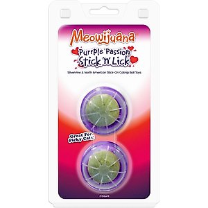 Meowijuana Purrple Passion Stick 'n' Lick Compressed Catnip, 2 count