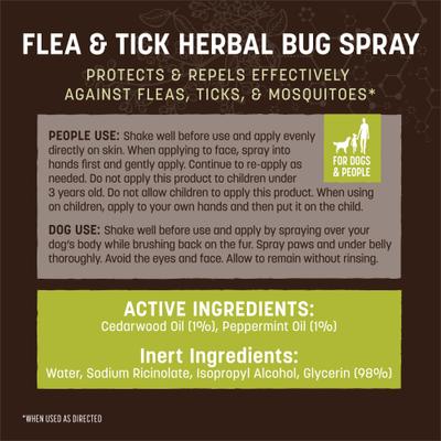 Show full view: Earth Animal Apothecary Natural Flea & Tick Herbal Bug Spray for Dogs, 8-fl oz bottle slide 3 of 7