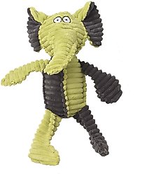 PetRageous Designs RibRabeous Elephant Squeak Plush Toy, Green, 13.5-in