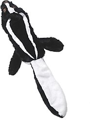 PetRageous Designs RoadRageous Skunk Stuffless Body Squeak Plush Toy, Black, 22-in