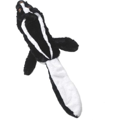 PetRageous Designs PetRageous Designs RoadRageous Skunk Stuffless Body Squeak Plush Toy, Black, 22-in