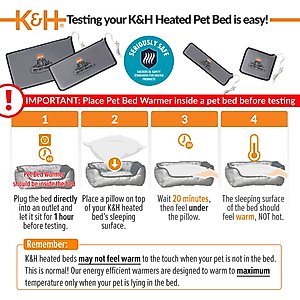 K&H Pet Products Cat & Dog Bed Warmer Gray, Small
