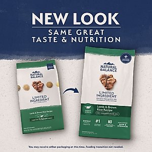 Natural Balance Limited Ingredient Lamb & Brown Rice Recipe Dry Dog Food, 24-lb bag
