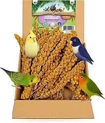 Nemeth Farms Natural Sun Dried Millet Spray Bird Food, 2-lb box
