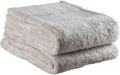 Delilah Home 100% Organic Cotton 2-Piece Hand Towel Set, Natural, 16 x 30-in