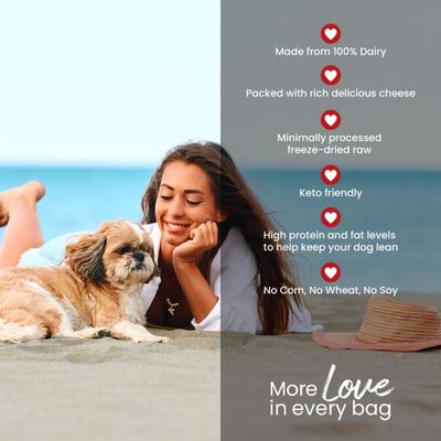 Show full view: Muenster Perfect Balance Cheese Bites Freeze-Dried Dog Treats, 5-oz bag slide 6 of 11