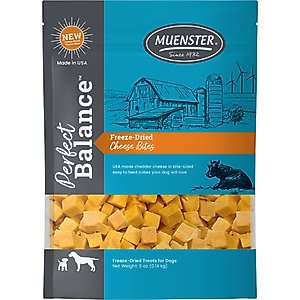 Muenster Perfect Balance Cheese Bites Freeze-Dried Dog Treats, 5-oz bag