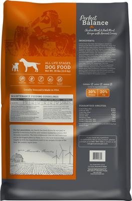 Show full view: Muenster Perfect Balance Chicken Meal & Pork Meal Recipe with Ancient Grains Dry Dog Food, 25-lb bag slide 3 of 11