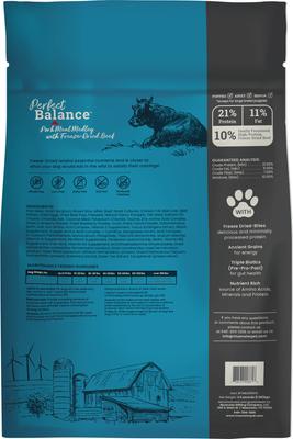 Show full view: Muenster Perfect Balance Pork Meal Medley with Beef Bites Freeze-Dried Dog Food, 3.5-lb bag slide 3 of 11