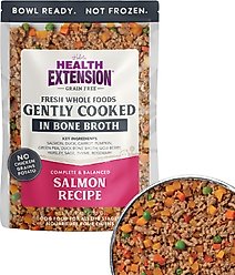 Health Extension Gently Cooked Grain-Free Salmon Recipe Wet Dog Food, 9-oz pouch, 1 count