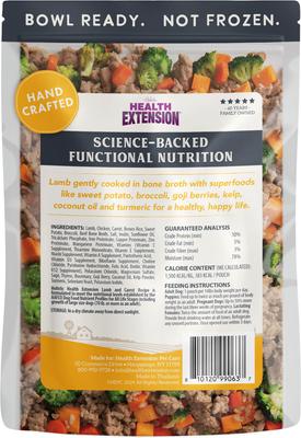 Show full view: Health Extension Gently Cooked Lamb & Carrot Recipe Wet Dog Food, 9-oz pouch, 1 count slide 3 of 11