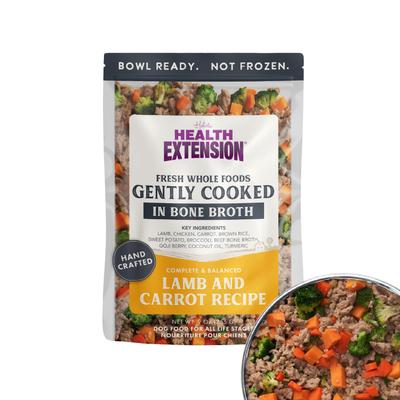 Show full view: Health Extension Gently Cooked Lamb & Carrot Recipe Wet Dog Food, 9-oz pouch, 1 count slide 1 of 11