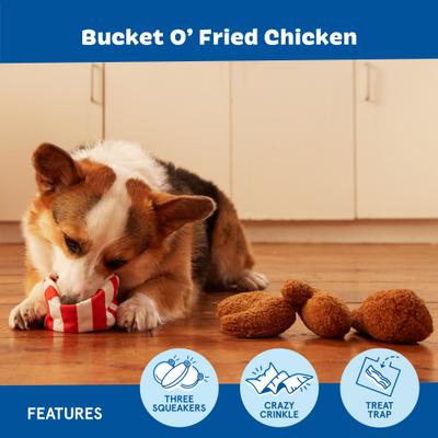 Show full view: BARK Bucket O' Fried Licken Plush Dog Toy, Multi Colored, Small slide 4 of 9