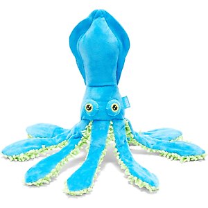 BARK Shifty Sid the Squid Plush Dog Toy, Multi Colored