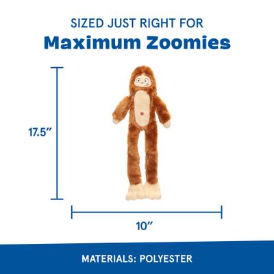 Show full view: BARK Hairy Henderson Plush Dog Toy, Multi Colored slide 2 of 7