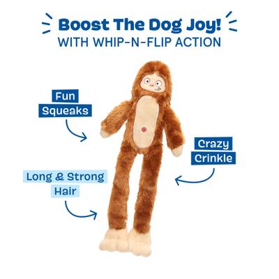 Show full view: BARK Hairy Henderson Plush Dog Toy, Multi Colored slide 4 of 7