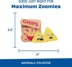 BARK A-Maize-Ing Corn Chips Plush Dog Toy, Multi Colored, X-Small slide 2 of 7