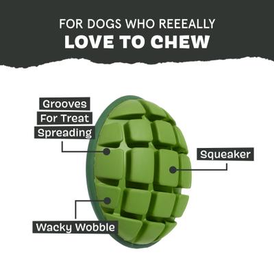 Show full view: BARK Mega Green Mango Dog Chew Toy, Multi Colored, Large slide 4 of 8