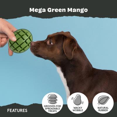 Show full view: BARK Mega Green Mango Dog Chew Toy, Multi Colored, Large slide 3 of 8