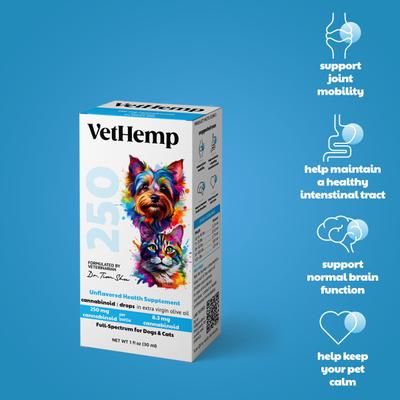 Show full view: VetHemp Calming Hemp Tincture for Dogs & Cats, 250mg slide 4 of 7