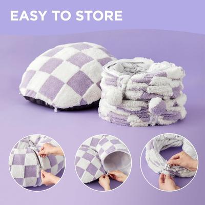 Show full view: Lesure 2-in-1 Cat Tunnel Bed, Purple, Standard slide 4 of 8