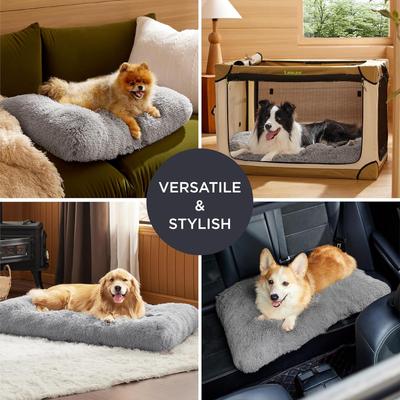 Show full view: Bedsure Washable Dog Crate Mattress, Light Grey, 48-in slide 6 of 8